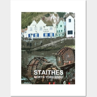 Staithes North Yorkshire. Travel poster Posters and Art